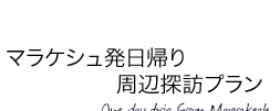 マラケシュ発日帰り・周辺探訪プラン